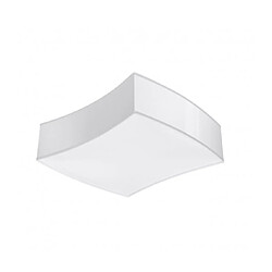 Luminaire Center Plafonnier Square Decorative PVC blanc 2 ampoules 11,5cm Matériau : PVCColoris : blancNombre d'ampoules : 2Type d'ampoule : E27Puissance Max en Watts (W) : 60Ampoules incluses : NonIP20Hauteur en Cm : 11,5Largeur en Cm : 35&lt;