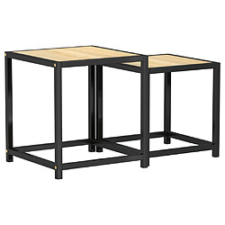 vidaXL Tables à thé 2 pcs MDF Chêne sonoma