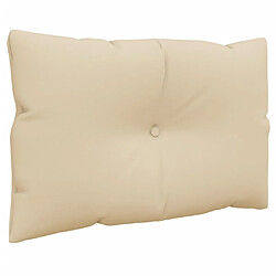 Avis vidaXL Coussins de palette lot de 2 beige tissu