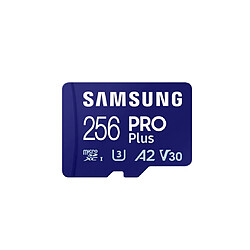 CARTE MEMOIRE SAMSUNG 256G MICRO SD PRO PLUS avec adaptateur SD 4K classe 10 MB-MD256SA/EU