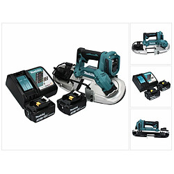 Makita DPB 183 RF Scie à ruban sans fil 18 V 66 mm brushless + 2x Batteries 3,0 Ah + Chargeur