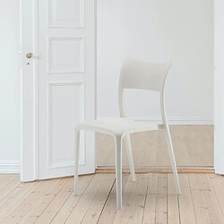 Ahd Amazing Home Design Chaise en Polypropylène pour Salle à Manger Bar Restaurant et Jardin Parisienne, Couleur: Blanc