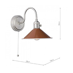 Avis Luminaire Center Applique murale Hadano Chrome antique 1 ampoule 20cm