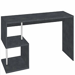 Alter Esse bureau moderne pour bureau et étude avec étagère, Made in Italy, Table d'ordinateur, bureau PC, cm 180x60h78, couleur Gris cendré