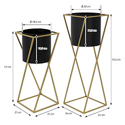 ML-Design Supports à fleurs Set de 6 pots en acier Pot de fleurs Support de plantes Colonn pas cher