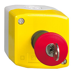 boîte à bouton - harmony xalk - coup de poing - 1f+2o - clé 455 - schneider electric xalk188g 