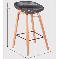 Nest Dream Tabouret nordique pieds en bois de hêtre (63cm) - Daxer pas cher