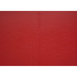 Mendler Banquette Banc M37 similicuir ~ 180x43x49 cm rouge brillant, pieds foncés