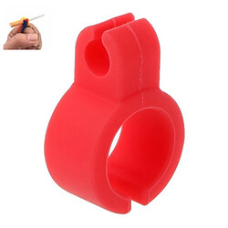 Wewoo 3 PCS Silicone Creative Cigarette Holder Smoking Ring Finger Anti-smoke Red