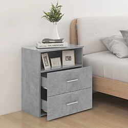 Avis Maison Chic Table de chevet,Table de nuit,Table d'appoint pour salon Gris béton 50x32x60 cm -MN24334