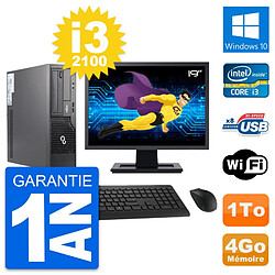 PC Fujitsu E500 DT Ecran 19" Intel i3-2100 RAM 4Go Disque 1To Windows 10 Wifi · Occasion 