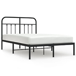 Maison Chic Lit adulte - Cadre de lit métal avec tête de lit,Structure du lit Contemporain pour chambre noir 120x200 cm -MN85257