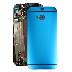 Wewoo Coque arrière bleu pour HTC One M8 Couverture de boîtier arrière pièce détachée 