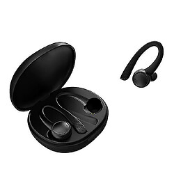 Universal Casque sans fil bluetooth casque sport micro musique bouchon d'oreille (noir) annule le bruit