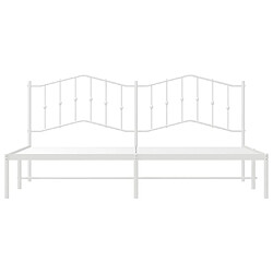 Maison Chic Lit adulte - Cadre de lit métal avec tête de lit,Structure du lit Contemporain pour chambre blanc 193x203 cm -MN34823 pas cher