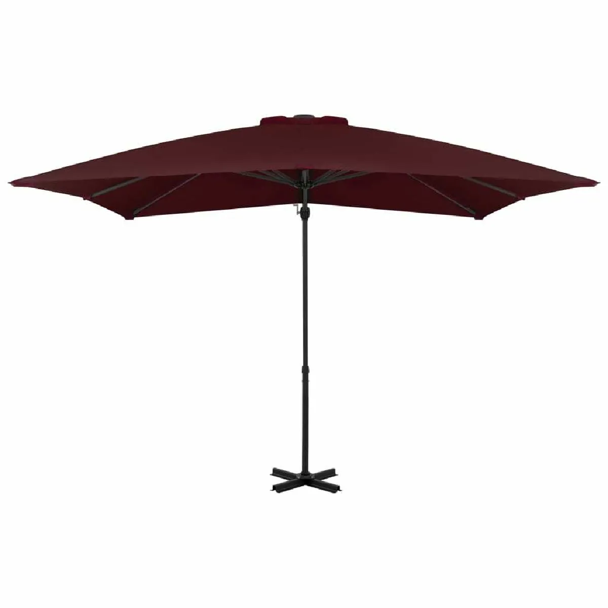 Maison Chic Parasol Jardin | Parasol déporté avec mat en aluminium Bordeaux 250x250 cm - GKD71782