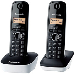 Téléphone sans fil duo dect noir - kxtg1612frw - PANASONIC