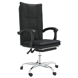 vidaXL Fauteuil inclinable de bureau Noir Similicuir