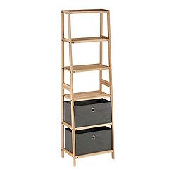 MEUBLE DE SALLE DE BAIN ETAGERE DE SALLE DE BAIN ETAGERE FOURRETOUT ETAGERE MURALE ECHELLE ETAGERE DE RANGEMENT MEUBLE D'ENTRÉE CONSOLE D'ENTRÉE ETAGERE DESIGN ECHELLE 4 ETAGERES 2 TIROIRS GRIS+KIPIT