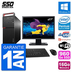 PC Tour Lenovo M700 Ecran 27" Intel G4400 RAM 16Go SSD 960Go Windows 10 Wifi · Occasion 