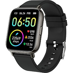 Montre Connectée VANWIN P32 1.69" Smartwatch Sport Moniteur De Fréquence Cardiaque Sommeil Montre Intelligente Podomètre Calories, Etanche Ip68 Chronomètre Gps Partagé 24 Modes Sport Pour Android Ios Noir