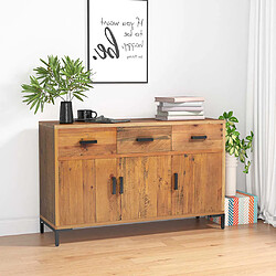 vidaXL Buffet Marron 110x35x70 cm Bois de pin massif