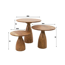 Acheter Lisa Design Henna - lot de trois tables basses - bois d'acacia massif