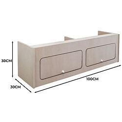 Monstershop Armoire de Rangement MDF pour Camping-Car – 100cm x 30cm x 30cm pas cher