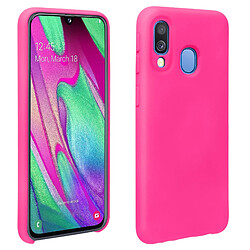 Avizar Coque Samsung Galaxy A40 Silicone Semi-rigide Mat Finition Soft Touch rose 