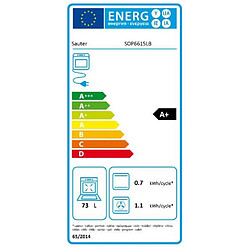 Four intégrable multifonction 73l 60cm a+ pyrolyse noir - sop6615lb - SAUTER