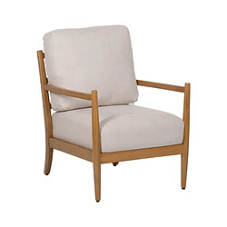 BigBuy Home Fauteuil Beige Naturel Bois d'hévéa Bois MDF Foam 100 % polyester 65 x 71 x 88 cm 