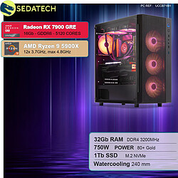 Sedatech PC Gamer • AMD Ryzen 9 5900X • RX 7900 GRE • 32Go RAM • 1To SSD M.2 • sans OS