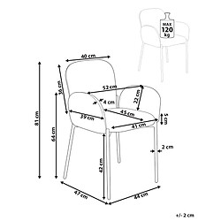 Avis Beliani Chaise de salle à manger Set de 2 Tissu Vert menthe ALBEE