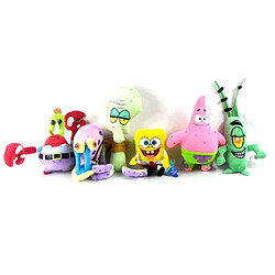 Universal 6pc/lot Spongebob Soft Stuffed Plush Toy Dolls(Coloré)