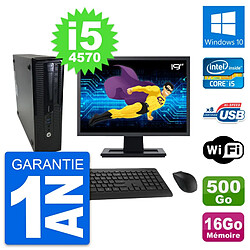 PC HP 400 G1 SFF Ecran 19" Intel i5-4570 RAM 16Go Disque 500Go Windows 10 Wifi · Occasion 