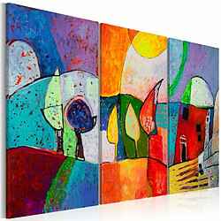 Paris Prix Tableau Peint à la Main Paysage Multicolore 80x120cm