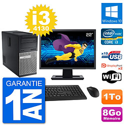 PC Tour Dell 9020 Ecran 22" Intel i3-4130 RAM 8Go Disque 1To Windows 10 Wifi · Occasion 