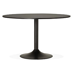 Alterego Table de bureau/à diner ronde 'ATLANTA' noire - Ø 120 cm