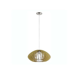 EGLO Suspension boule en bois et acier diamètre 50cm COSSANO - Bois naturel