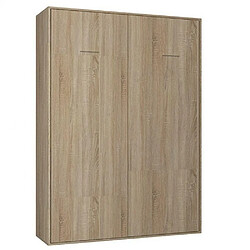 Inside 75 Armoire lit escamotable SMART-V2 chêne naturel couchage 160*200 cm. 