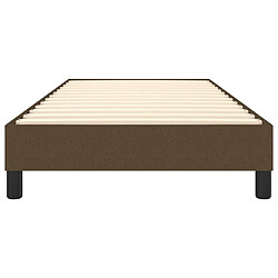 Sommier à lattes,Cadre à lattes de lit pour Adulte Marron foncé 90x200 cm Tissu -MN29886 pas cher