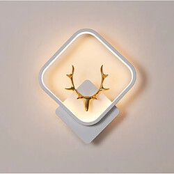 Stoex Lampe Murale Carrée Blanche Applique Murale Led Applique Murale D'Intérieur Moderne Pour Salon, Chambre À Coucher, Balcon, Blanc Chaud 