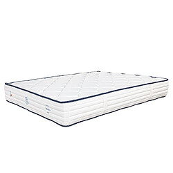 LUXURY LITERIE Matelas 140x190 cm, Patriote, 27cm, Ressorts Ensachés, mémoire de forme, indépendance du couchage, face été/hiver 