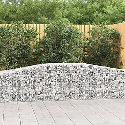 vidaXL Paniers à gabions arqués 7 pcs 400x50x60/80 cm Fer galvanisé