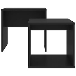 Avis vidaXL Ensemble de table basse Noir 48x30x45 cm Bois d'ingénierie