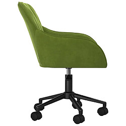 Acheter vidaXL Chaises pivotantes à manger lot de 2 Vert clair Velours