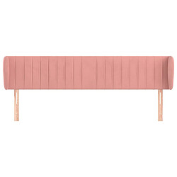 Avis Maison Chic Tête de lit scandinave avec oreilles,meuble de chambre Rose 183x23x78/88 cm Velours -MN73919