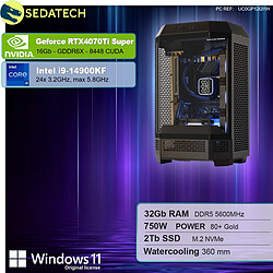 Sedatech PC Gamer Pro V360 • Intel i9-14900KF • RTX4070Ti Super • 32Go DDR5 • 2To SSD M.2 • Windows 11