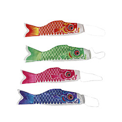 Windsock japonais Koinobori Home Decor 4 x Manche à Air Japonais Drapeau Koinobori Serpentin de Carpe Banderole Jardin