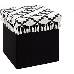 The Home Deco Factory Pouf coffre pliable avec pampille Mirage. Pouf coffre pliable avec pampille Mirage